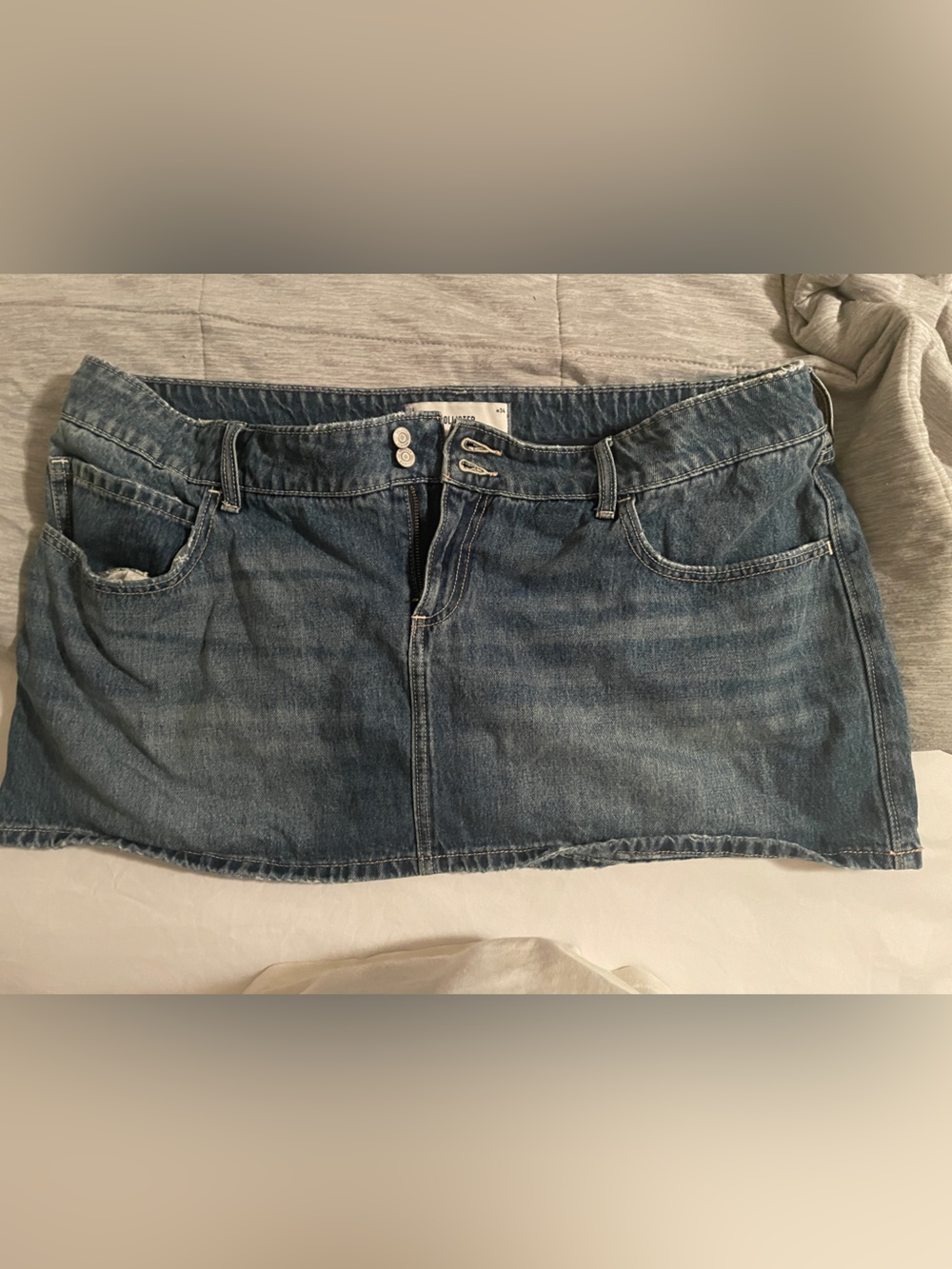 Hollister Blue Denim Mini Skirt